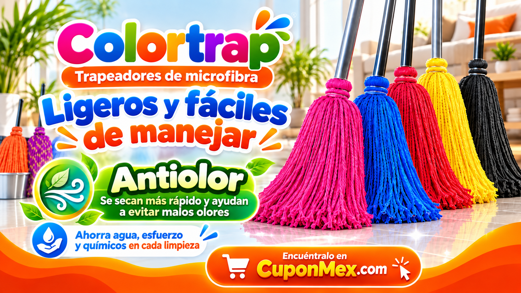 Trapeadores de Microfibra | Más Absorción e Higiene de ColorTrap en San Luis Potosí