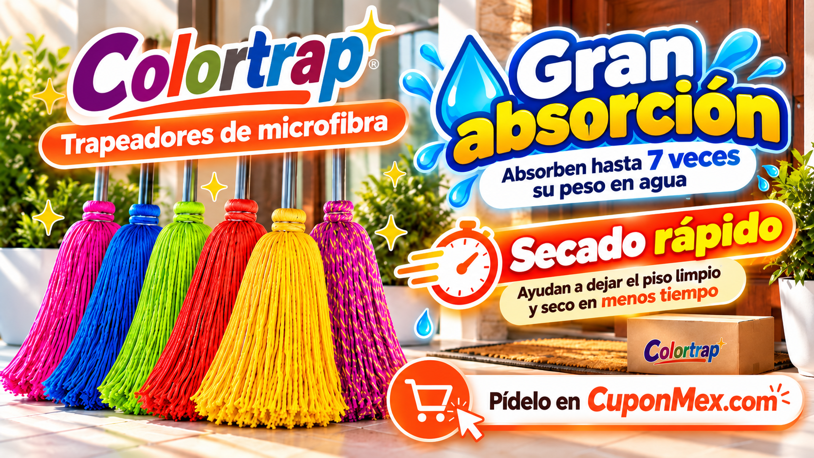 Trapeadores de Microfibra | Más Absorción e Higiene de ColorTrap en San Luis Potosí